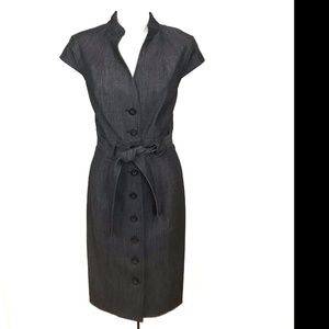 Calvin Klein shirt waist dress Career Denim belt